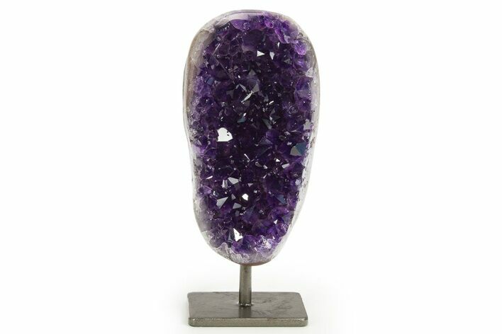 Dark Purple Amethyst Geode On Metal Stand - Uruguay #342698